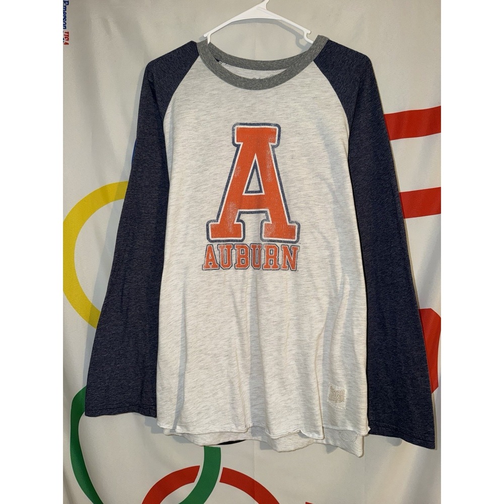 Retro Brand Auburn Tigers T Shirt Mens XL Gray Long Sleeve Football